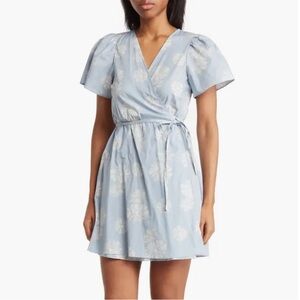 MADEWELL Floral Print Wrap Minidress